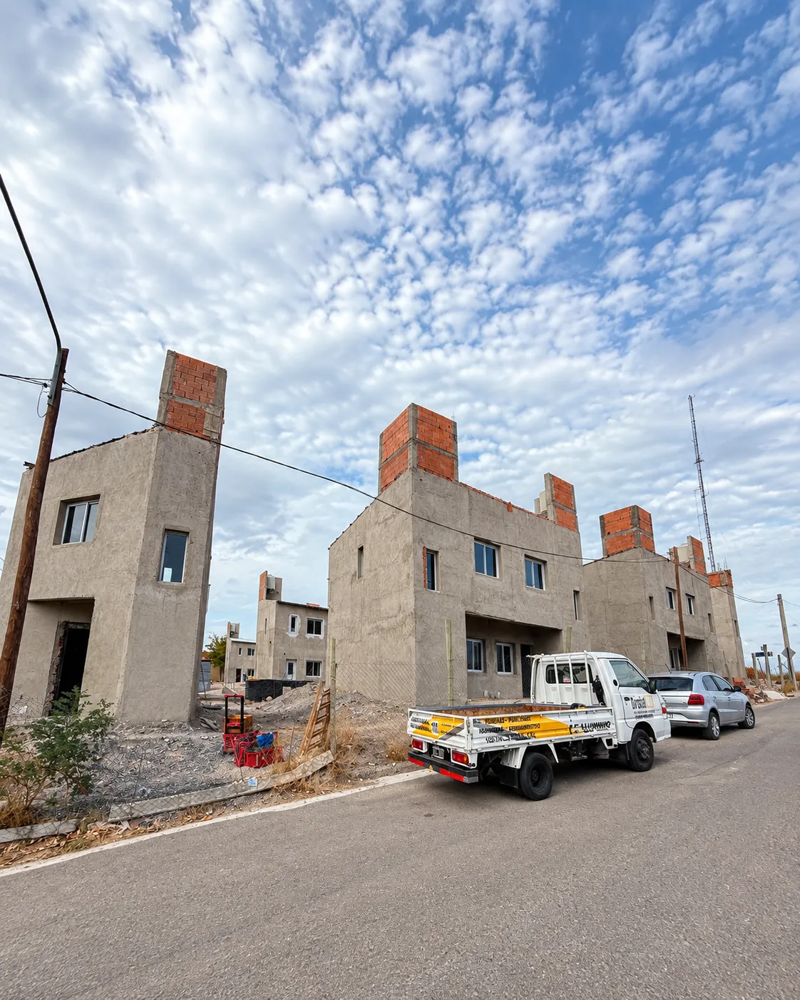 Detalle de instalación en el plan de viviendas de Neuquén